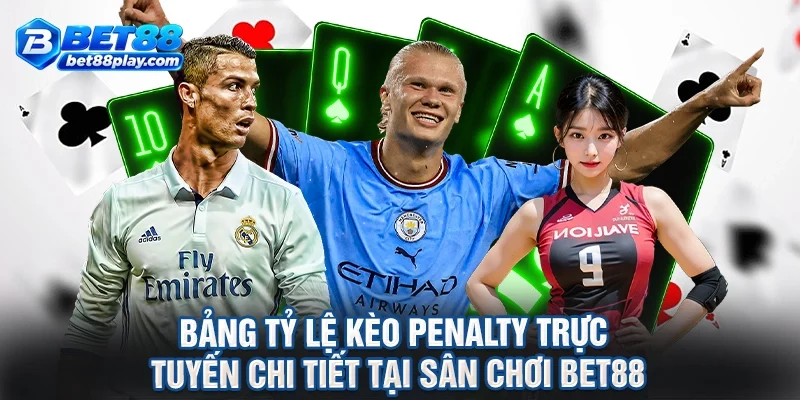 Bảng tỷ lệ kèo penalty trực tuyến chi tiết tại sân chơi BET88