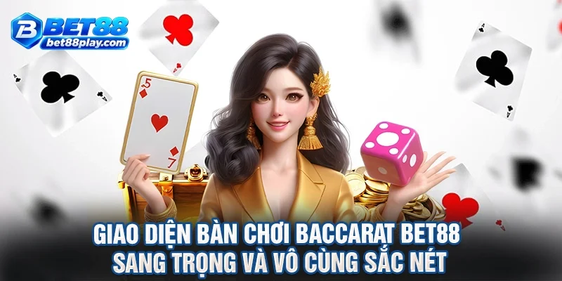 Giao diện bàn chơi baccarat BET88 sang trọng và vô cùng sắc nét
