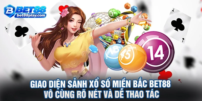 Giao diện sảnh xổ số miền bắc BET88 vô cùng rõ nét và dễ thao tác