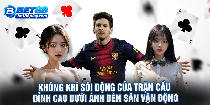 Không khí sôi động của trận cầu đỉnh cao dưới ánh đèn sân vận động